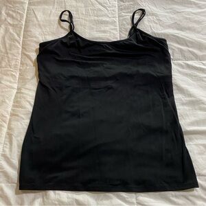 WHBM white house black market minimalist basic spaghetti Tank Top shelf bra L